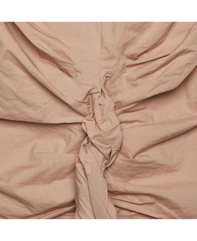 Women's Ruched Knot-Front Cotton Top