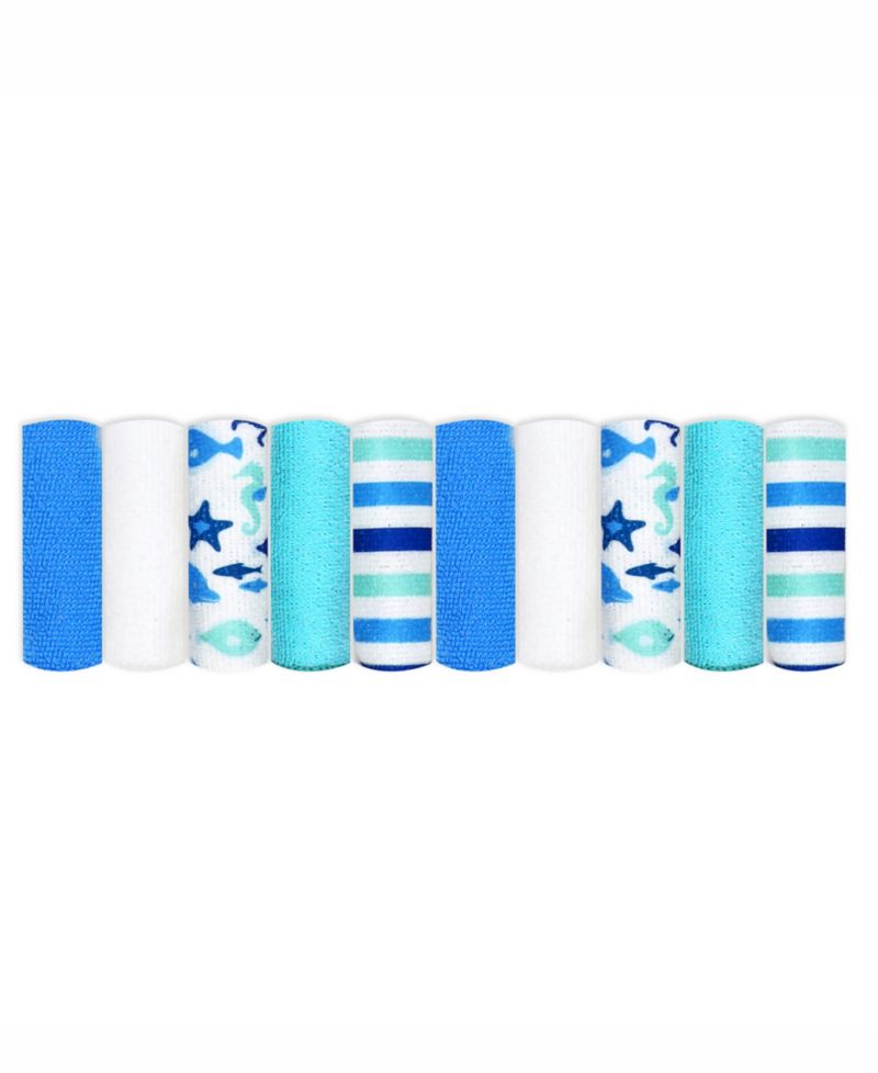 Boys and Girls 2 Pack Embroidered Hooded Bath Towel and Wash Cloth Set