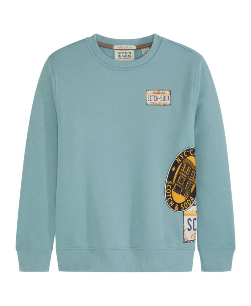 Big Boys Graphic Fleece Crew Shirt