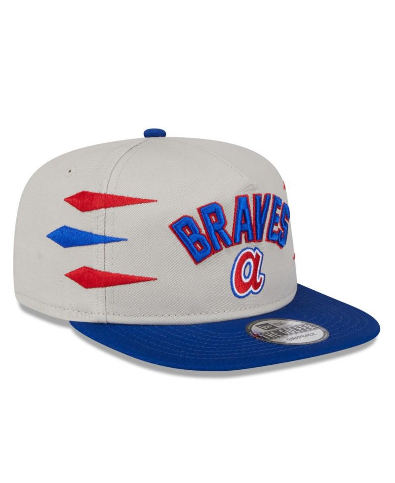 Men's Cream Atlanta Braves Iron Golfer Snapback Hat
