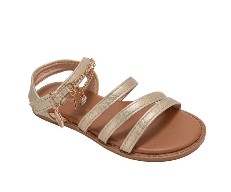 Girls Girl's Fashion Sandals - Dressy Shoes with Decorative Chain and Charms