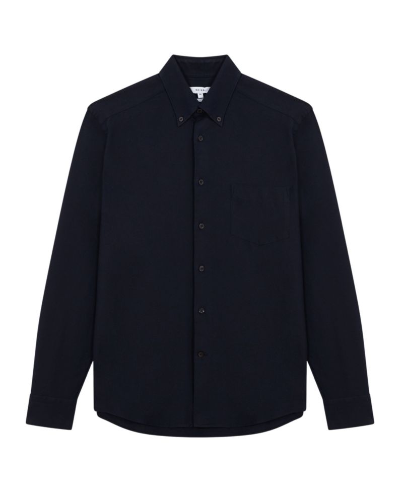 Men's Greenwich Slim-Fit Button-Down Collar Cotton Oxford Dress Shirt