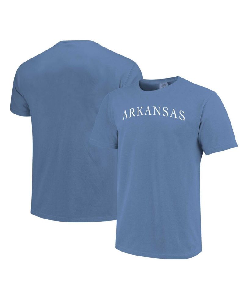Men's and Women's Blue Arkansas Razorbacks Comfort Colors Fashion Color Arch T-Shirt