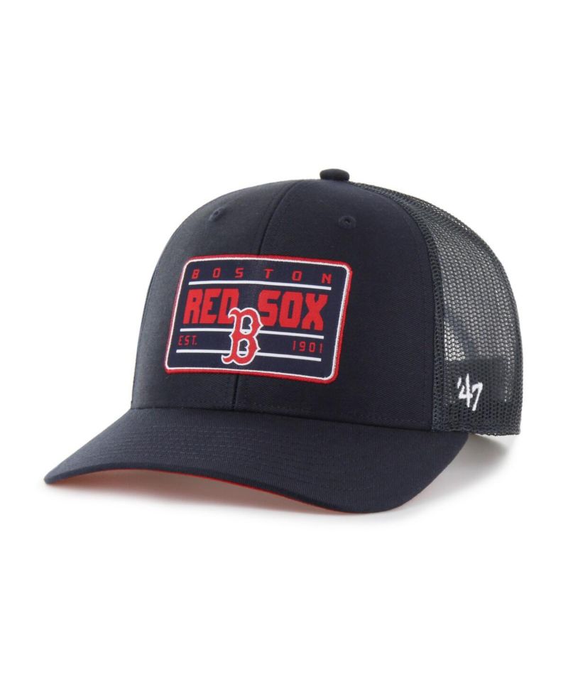 Men's Navy Boston Red Sox Hardline Trucker Adjustable Hat