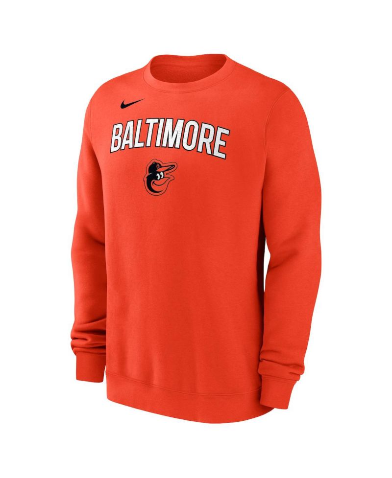 Men's Orange Baltimore Orioles Pullover Sweatshirt