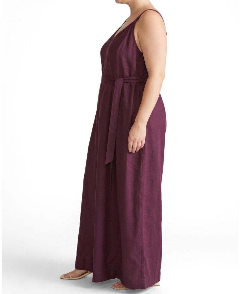 Plus Size Promenade Linen Jumpsuit
