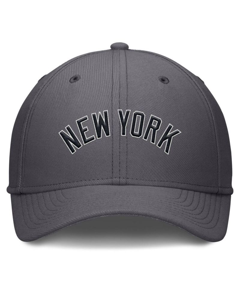 Men's Gray New York Yankees Swoosh Performance Flex Hat
