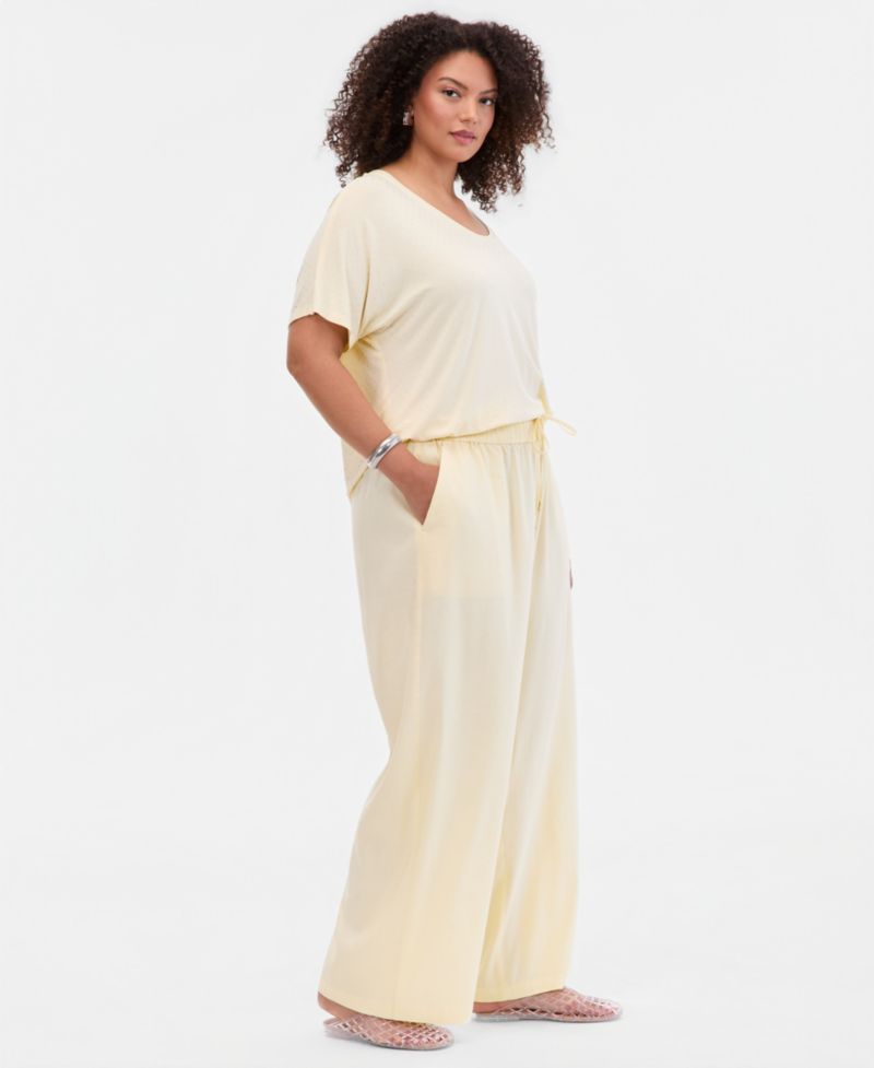 Plus Size Embellished Scoop-Neck T-Shirt