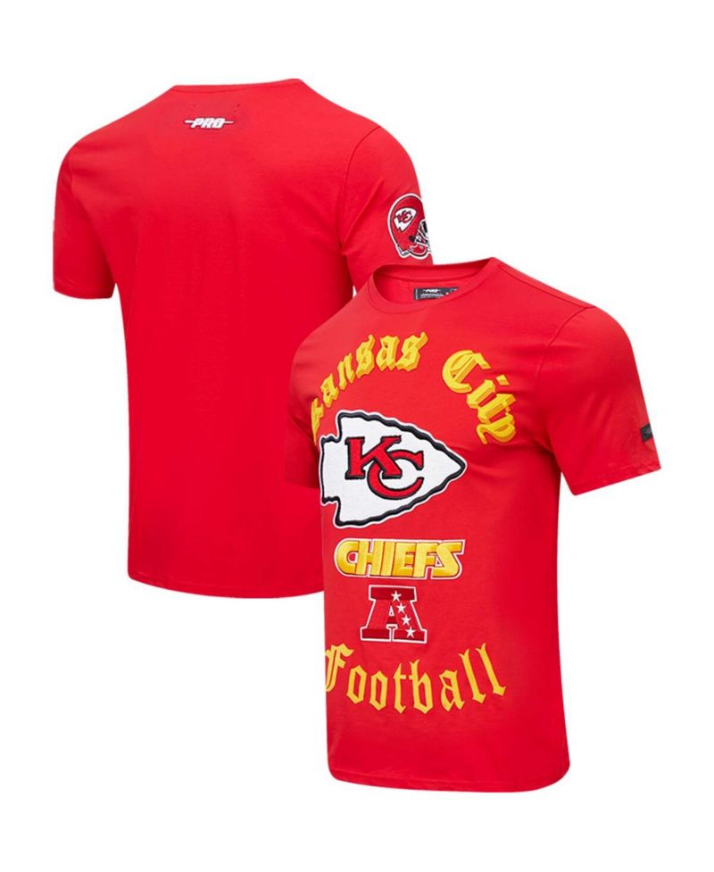 Men's Red Kansas City Chiefs Old English T-shirt