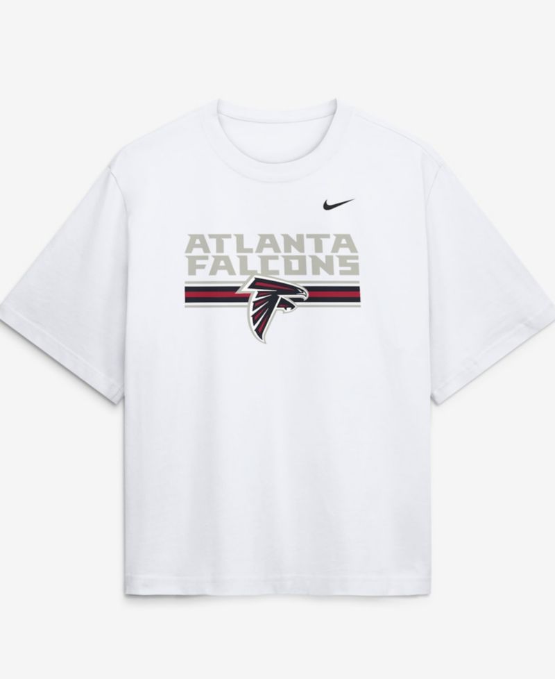 Women's White Atlanta Falcons Redesign Boxy T-Shirt