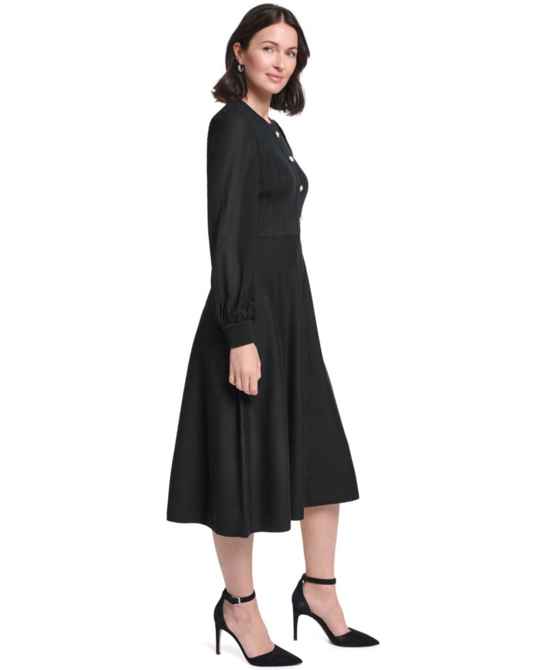 Women's A-Line Midi Sweater Dress