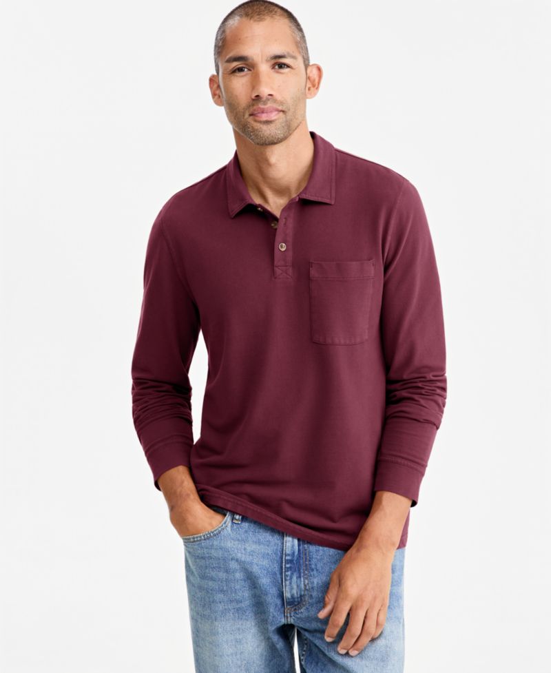 Men's Long-Sleeve Pocket Polo