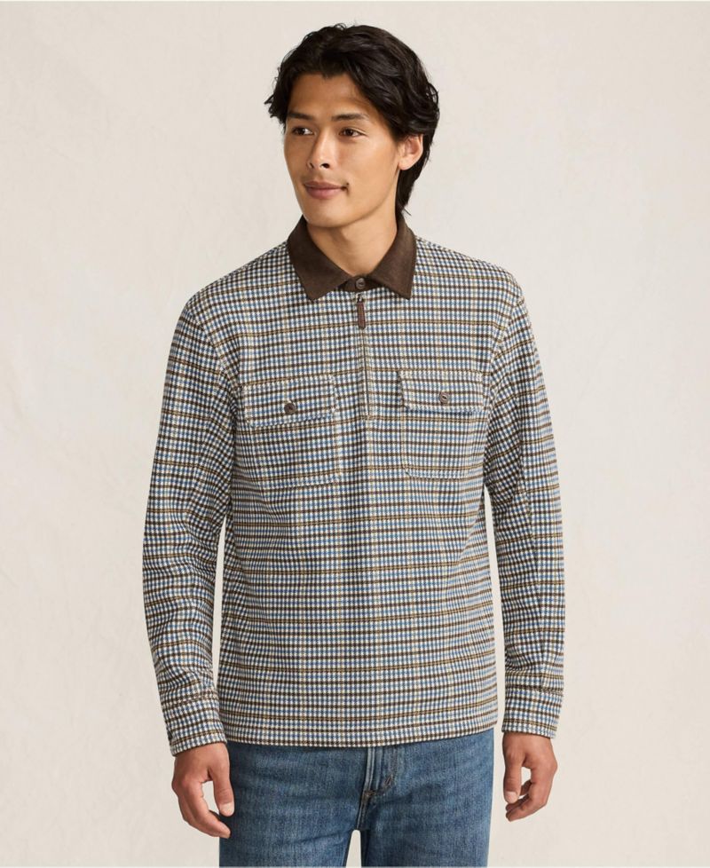 Слоновая кость Латте/Коричневый Houndstooth
