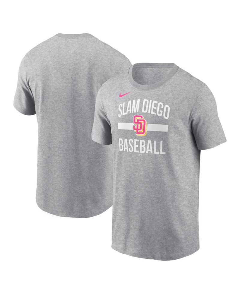 Men's Heather Gray San Diego Padres City Connect Arched Team Phrase T-Shirt