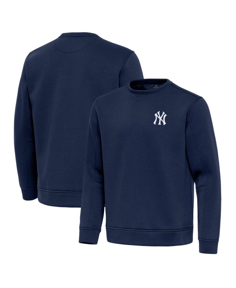 Men's Navy New York Yankees Relevant Lightweight Pullover Sweatshirt