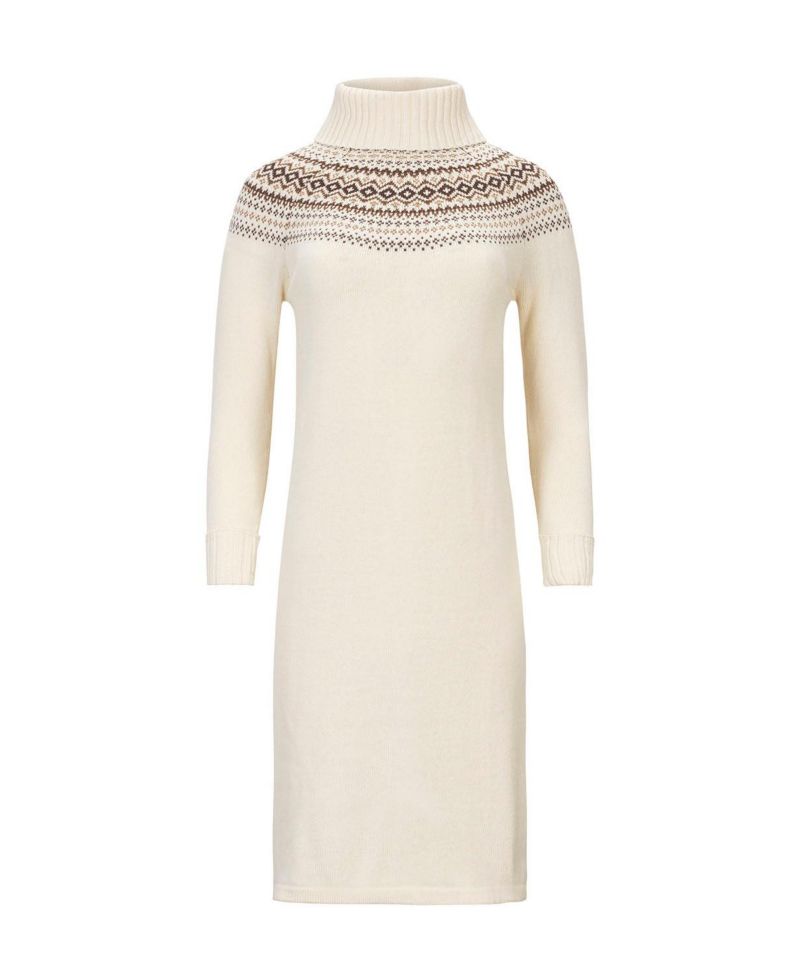 Women's Hope and Henry Organic Long Sleeve Turtleneck Intarsia Sweater Dress