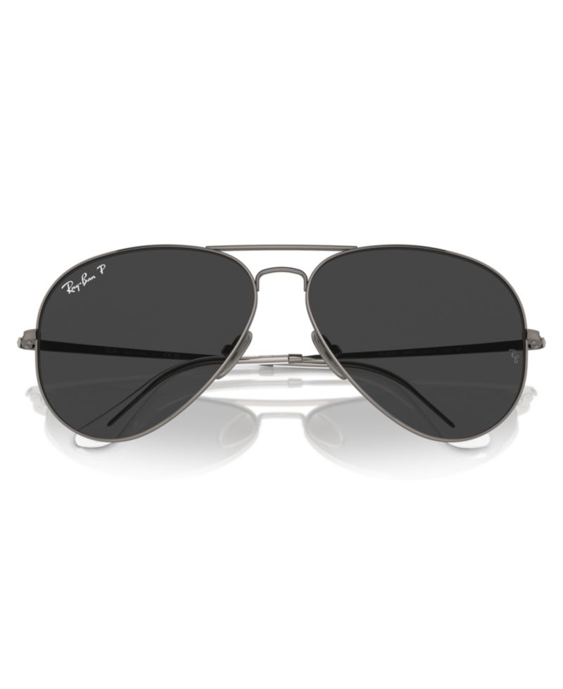 Unisex Polarized Sunglasses, Aviator Titanium Rb8089