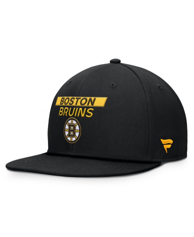 Men's Black Boston Bruins Authentic Pro Prime Snapback Hat