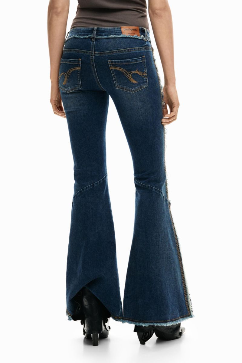 Women's Frayed Flare Jeans