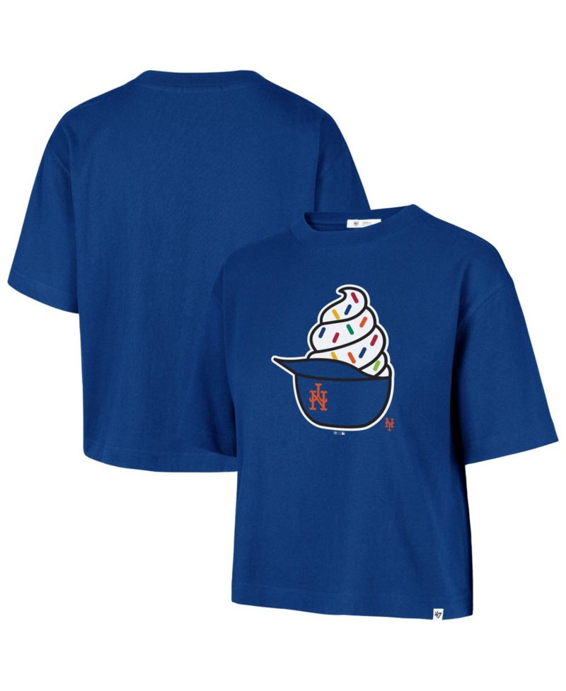 Women's Royal New York Mets Ice Cream Helmet T-Shirt