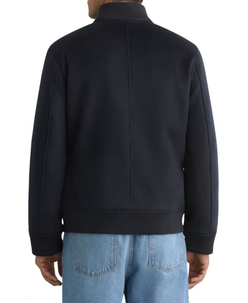 Men's Hadley Wool-Blend Funnel-Neck Bomber Jacket