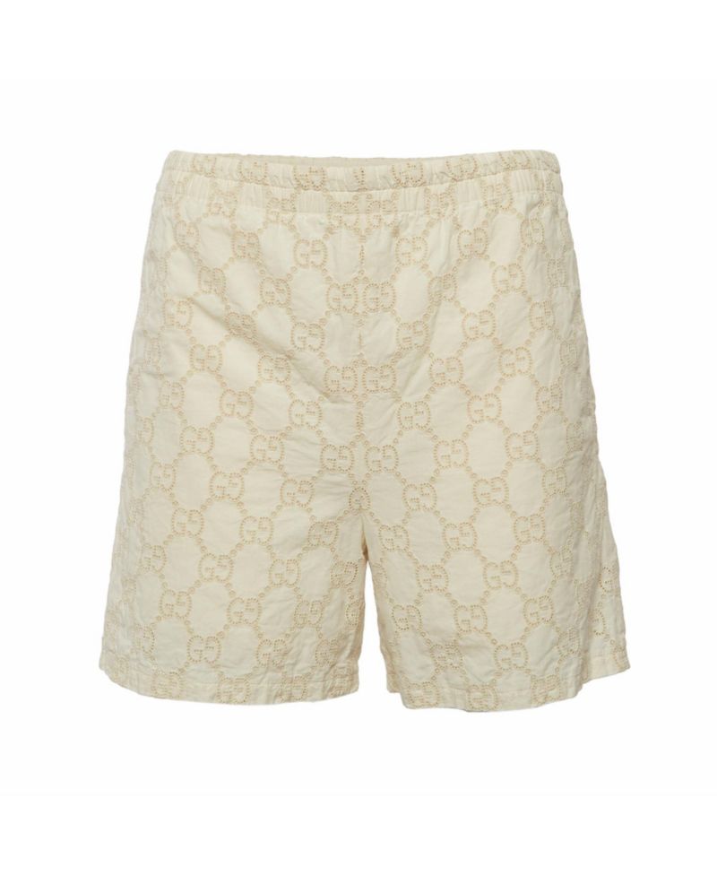 Women's Monogram Pattern Cotton Shorts