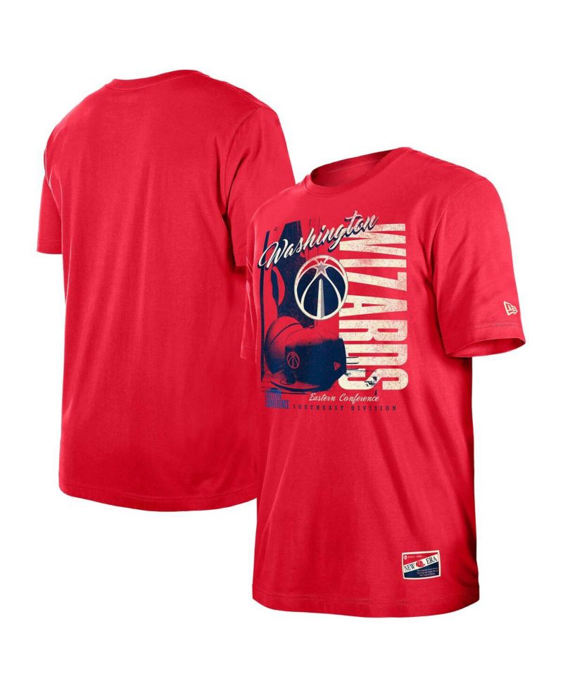 Men's Red Washington Wizards Distressed Throwback Vintage Color Pack T-Shirt