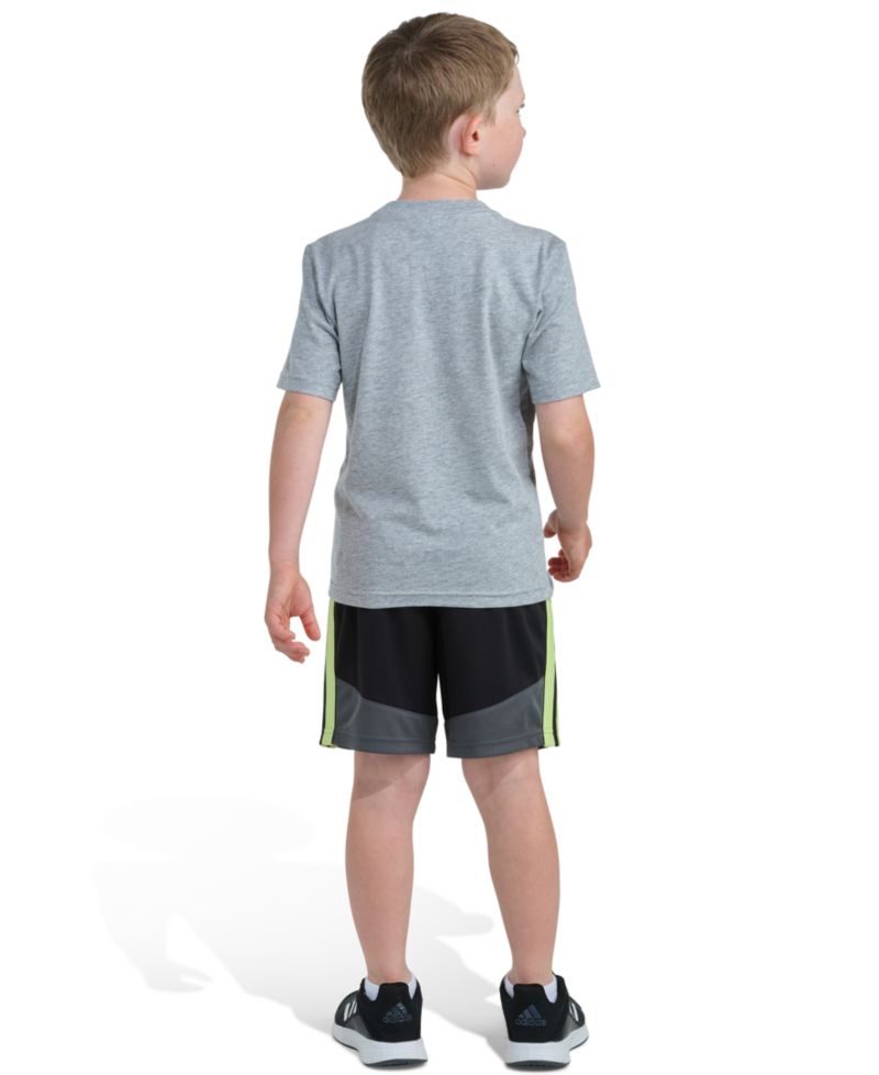 Boys' 2T-7 Graphic T-Shirt and Color block Shorts, 2-Piece Set