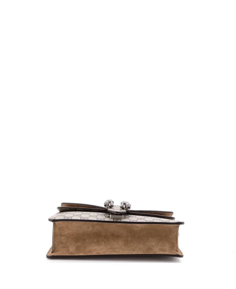 Small Dionysus Bag GG Coated Canvas with Crystal Embellished Metal