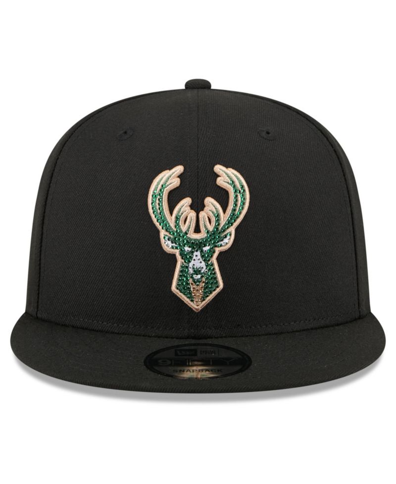 Men's Black Milwaukee Bucks 2026 NBA Draft Crystal 9FIFTY Snapback Hat