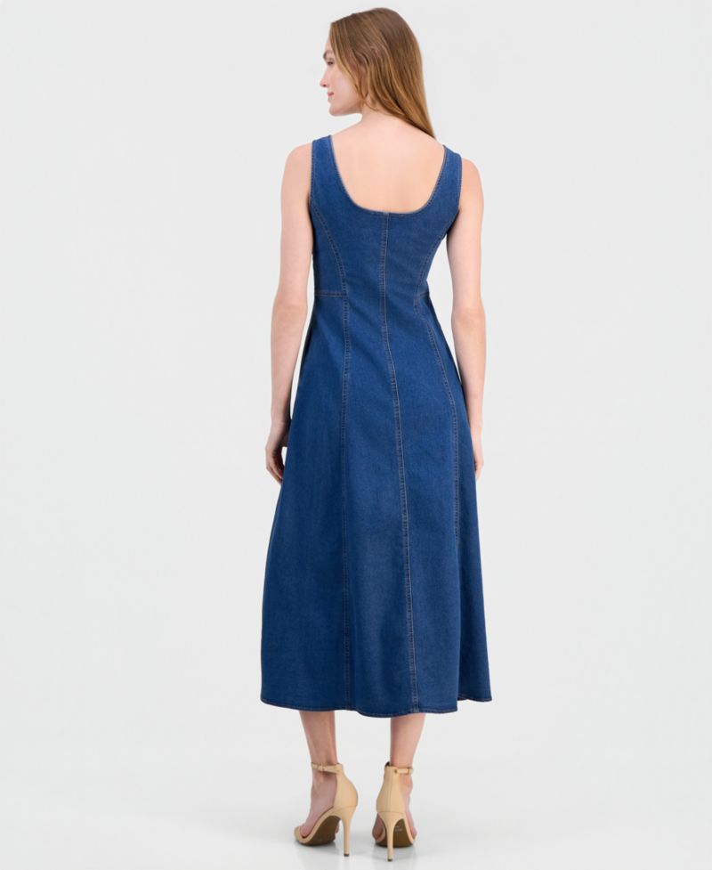 Women's Sleeveless Button-Front Dress