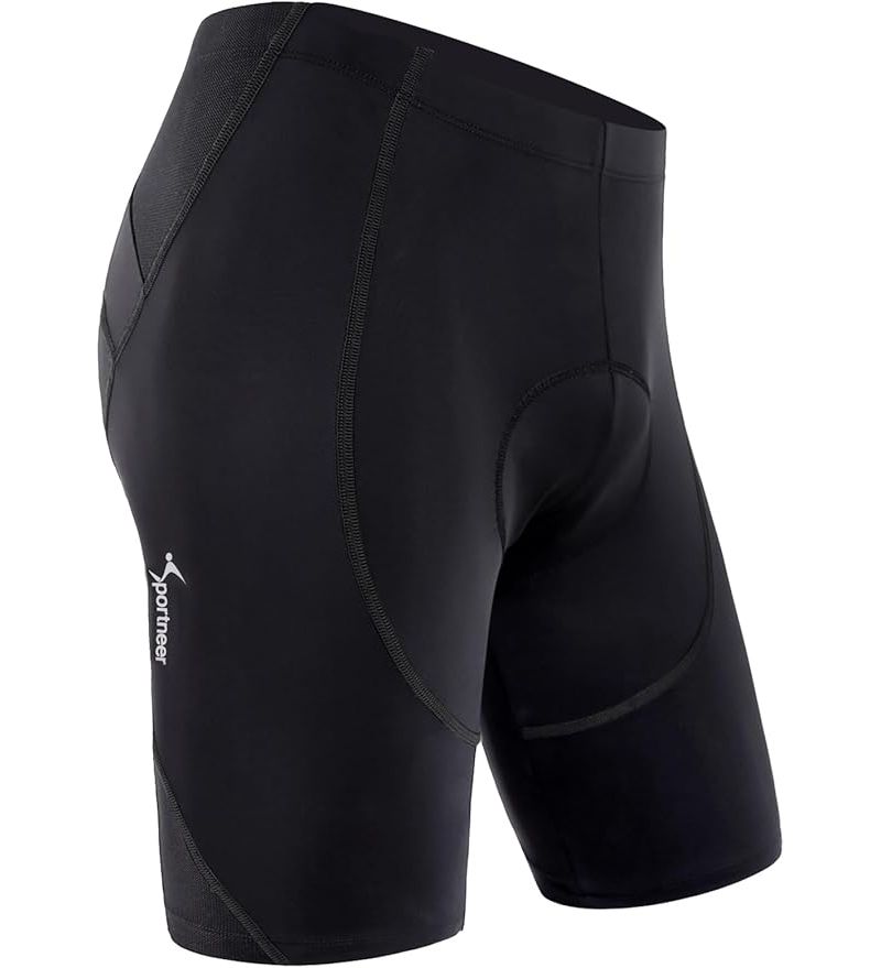 Padded Bike Shorts for Men – Large, 4D Padding, Breathable and Absorbent, Mens Bicycle Cycling Biking Clothing Shorts