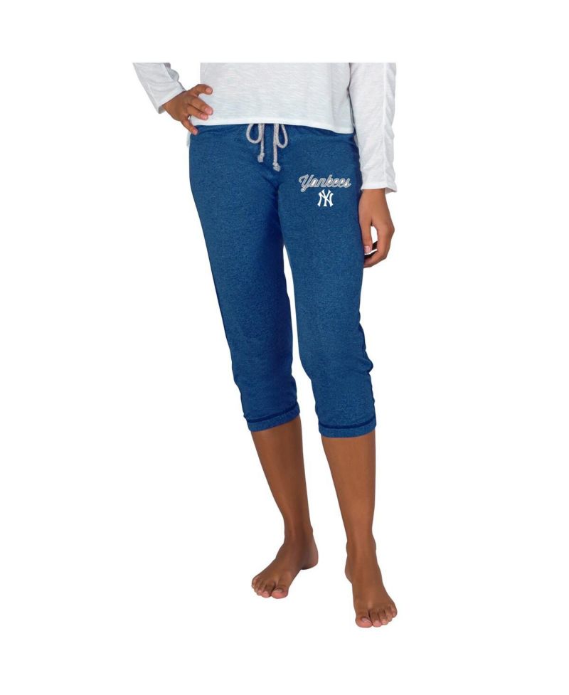 Women's Navy New York Yankees Quest Knit Capri Pants