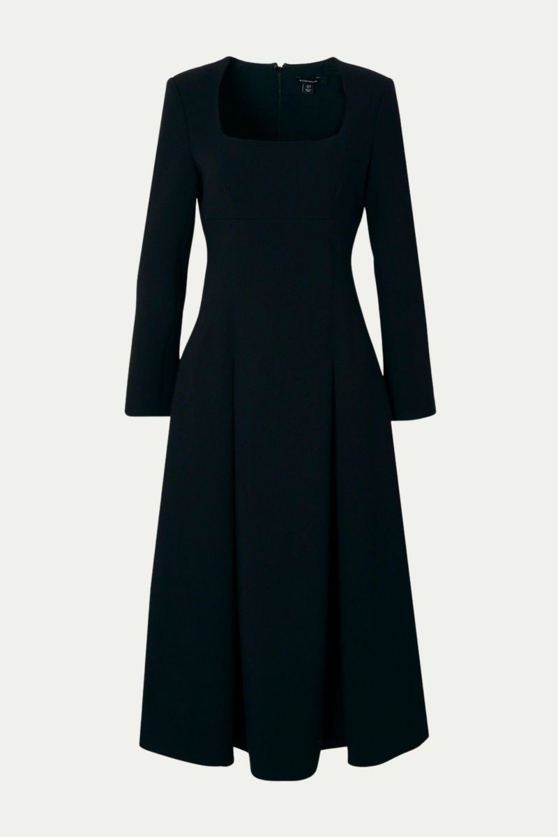 Women's Stretch Sweetheart Neck Midi Dress