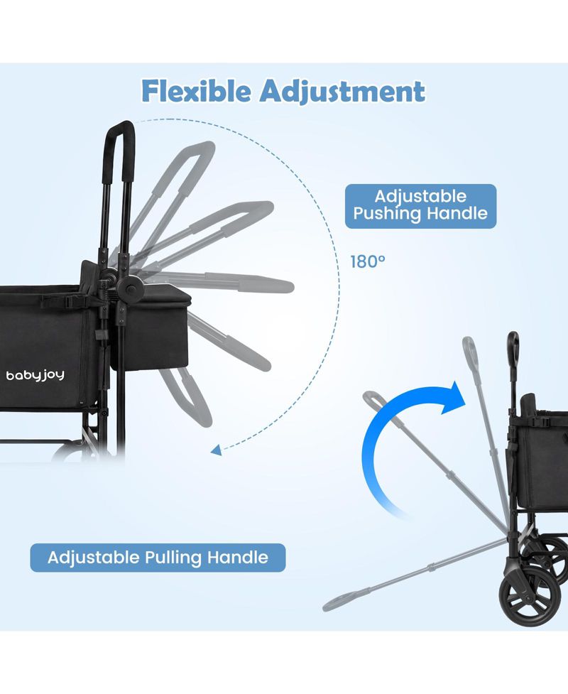 Baby 2 in 1 Baby Stroller Folding High Landscape Pushchair with Bassinet Mode