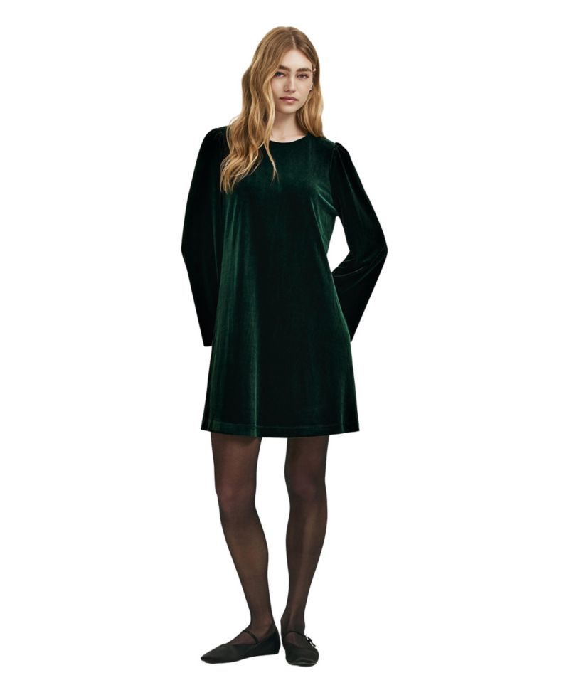 Women's Hattie Velvet Long-Sleeve Mini Dress
