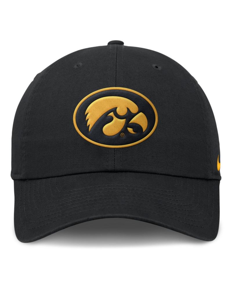 Men's Black Iowa Hawkeyes Club Dri-FIT Adjustable Hat