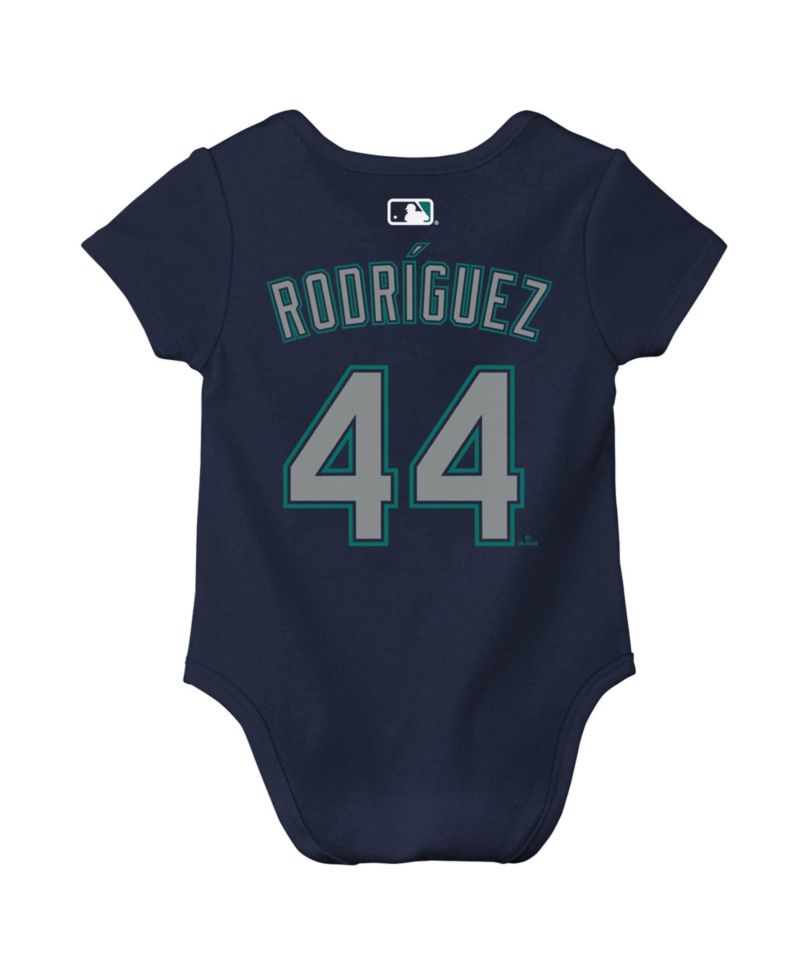 Baby Boys and Girls Julio Rodriguez Navy Seattle Mariners Name & Number Bodysuit