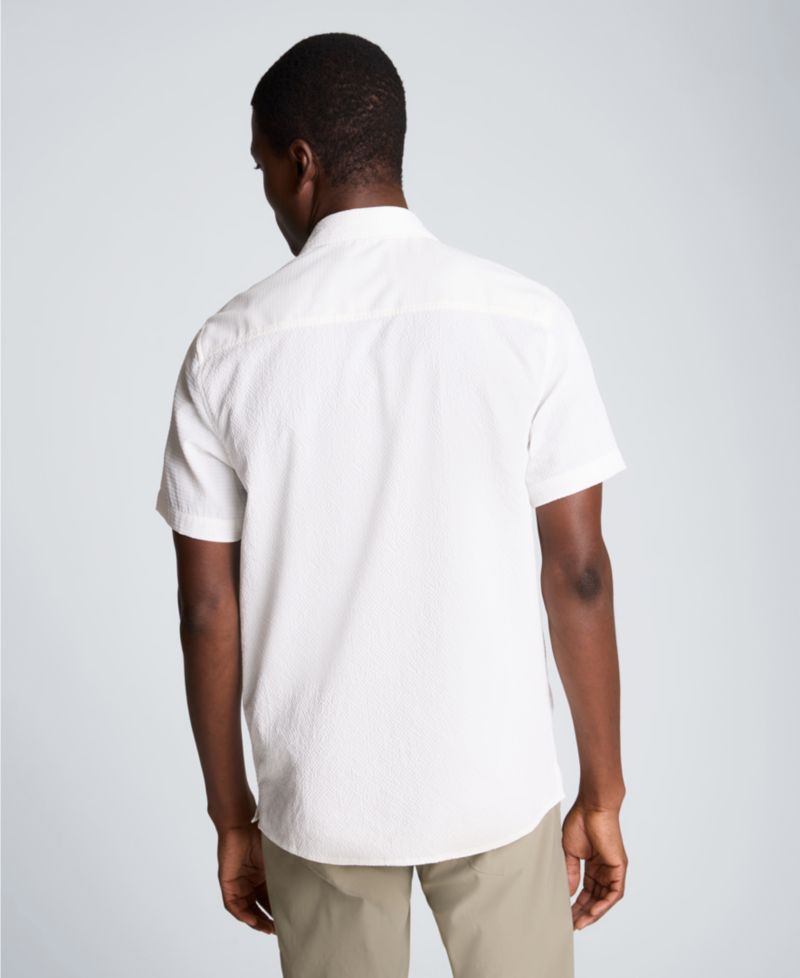 Men's Seersucker Point Collar Shirt