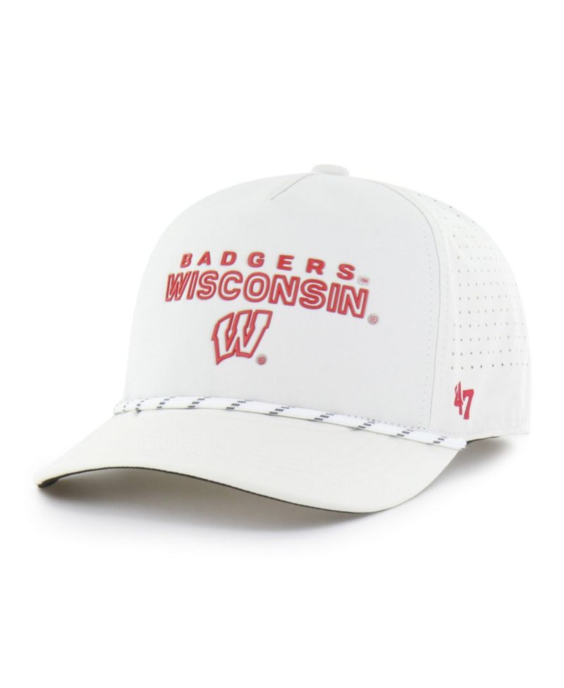 Men's and Women's '47 White Wisconsin Badgers brrr&deg; Rope Hitch Adjustable Hat