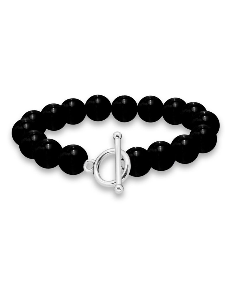 Silver Plated Multi Genuine Stone Stretch Bracelet