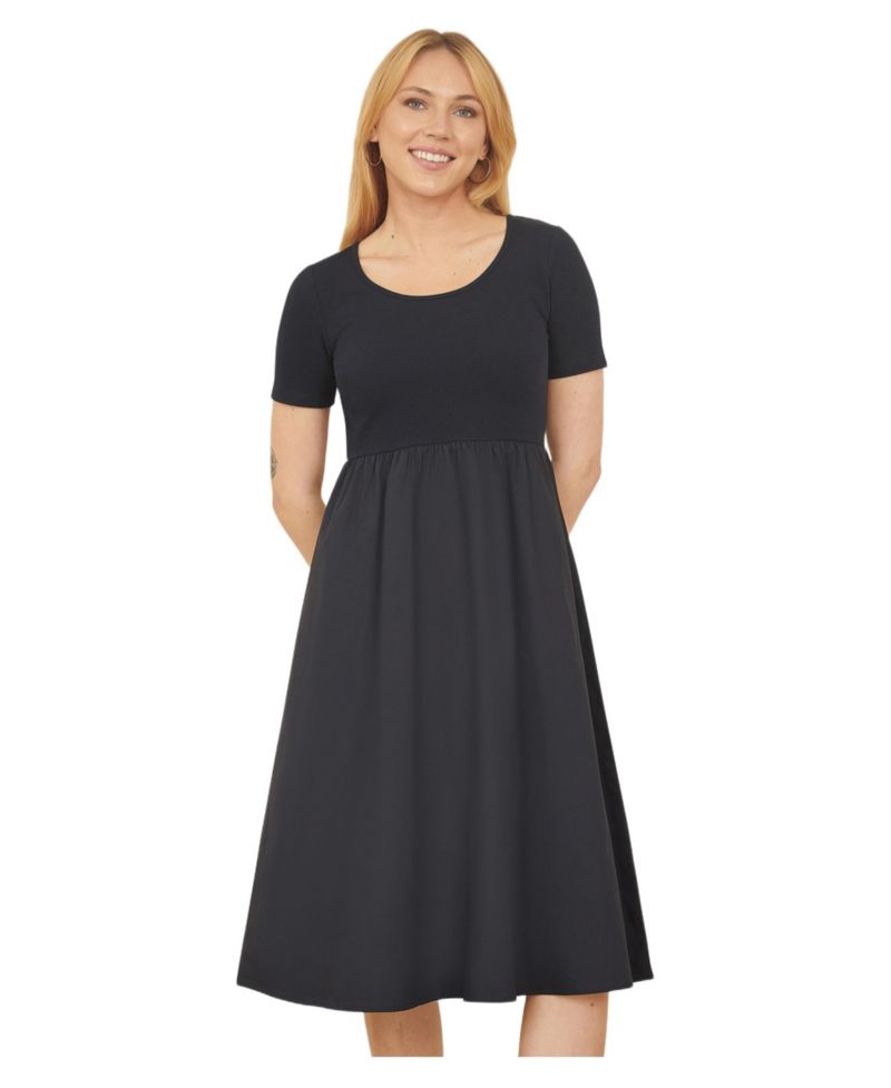 Women's Jersey Top And Cotton Midi Dress