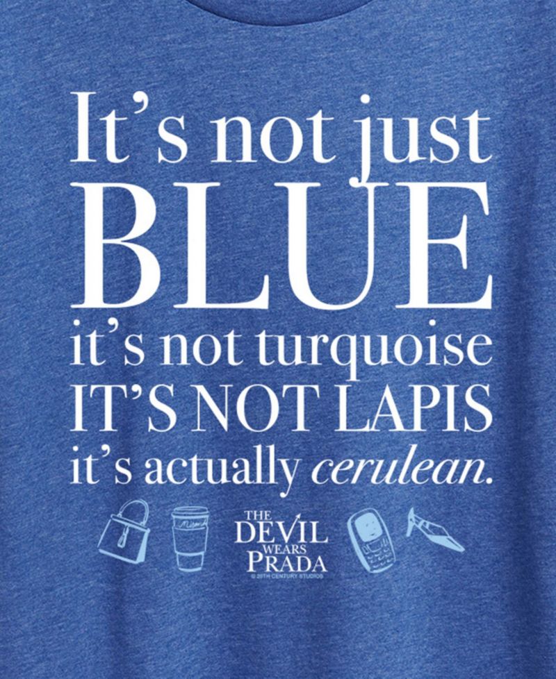Plus Size The Devil Wears Prada Not Just Blue Cerulean Short-Sleeve T-Shirt