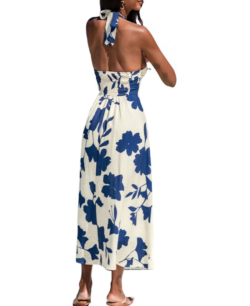 Women's Just the Beginning Floral Halter Maxi Dress