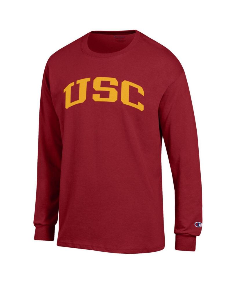 Men's Cardinal USC Trojans Basic Arch Long Sleeve T-Shirt