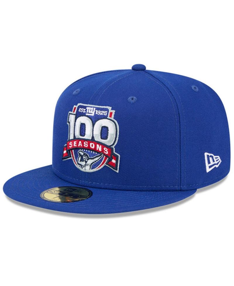 Men's Royal New York Giants 100th Season 59FIFTY Fitted Hat