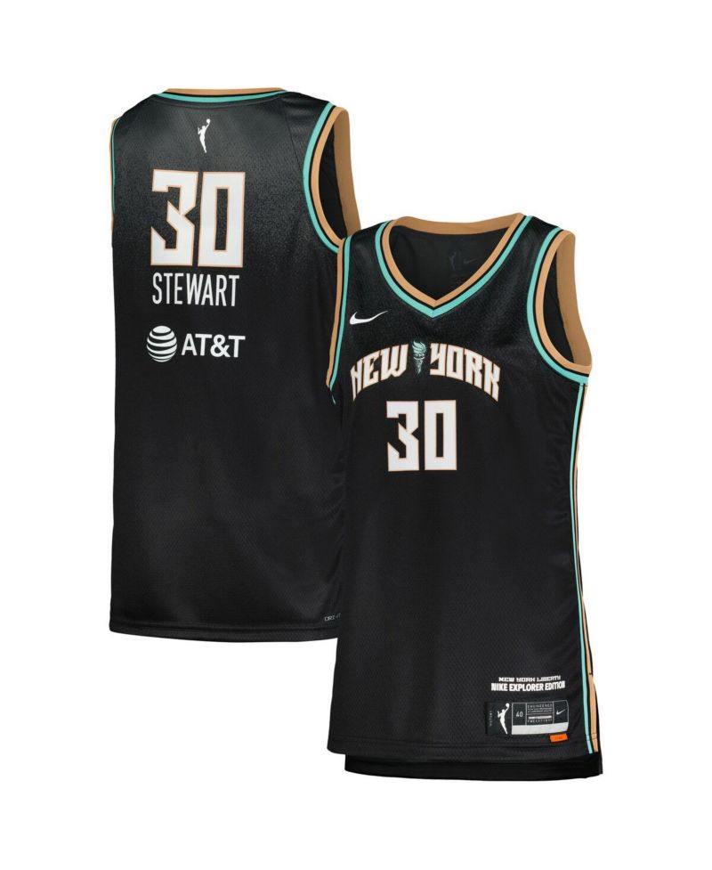Women's Breanna Stewart Black New York Liberty Explorer Edition Victory Jersey