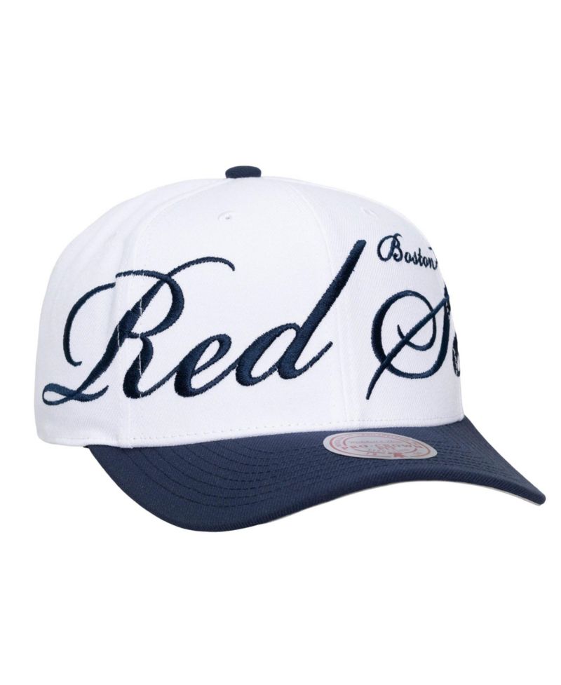 Men's and Women's White/Navy Boston Red Sox XL Script Pro Crown Adjustable Hat