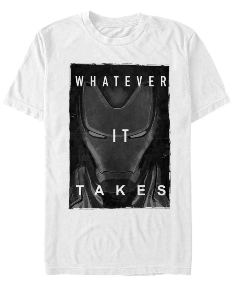 Marvel Men's Avengers Endgame Iron Man Whatever It Takes Short Sleeve T-Shirt