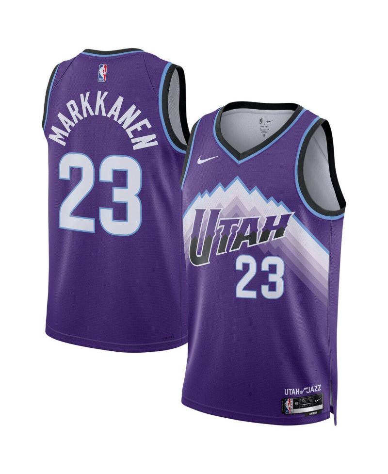Men's and Women's Lauri Markkanen Purple Utah Jazz Swingman Icon Edition Jersey